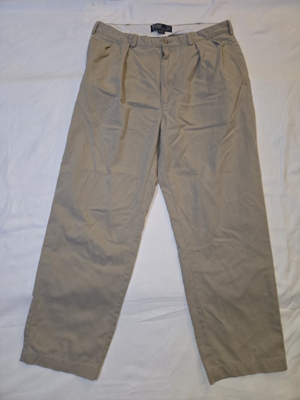 Polo Ralph Lauren Men's Kahkis Chinos 36x30 Flat Front Classic Fit Tan